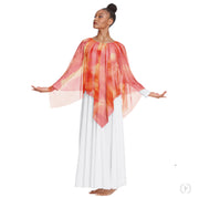 Eurotard - Ignited Glory Handkerchief Skirt and Drape Overlay - Adult (84768) - Fire