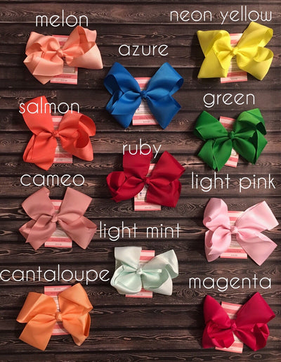 Hair Bows - Solid -  Various Colors