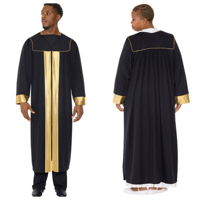 Eurotard - Unisex Voice of Triumph Robe - Adult (19144)- Black/Gold