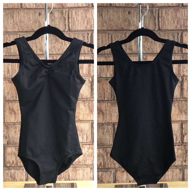 Capezio - Studio Collection Pinch Front V Neck Leotard - Child (SE1008C) - Black