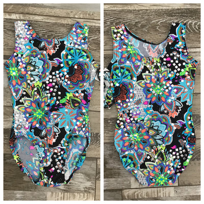 Mondor - Printed Tank Gymnastics Leotard - Child (07822) - Flower Power