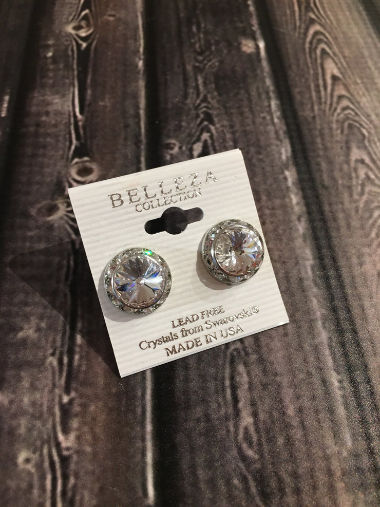 Belleza Collection - Swarovski Crystals Pierced Earrings - 15mm