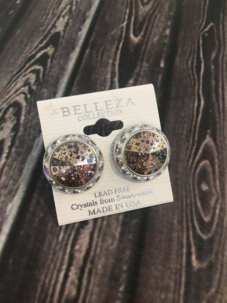 Belleza Collection - Swarovski Crystals Pierced Earrings - 20MM - XL