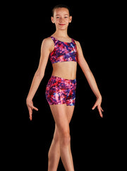 Dynami by Bloch - Floral Fusion Shorts - Child (GB197C) - Floral Fusion