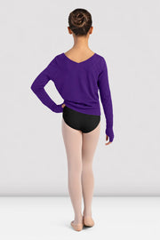 Bloch - Dulcie Knit Long Sleeve Sweater - Child (CZ3139) - Amethyst