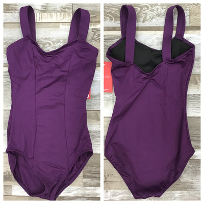 Capezio - Tactel Wide Strap Camisole Leotard - Adult (SE1012W) - Aubergine