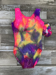 Mondor - Printed Tank Gymnastics Leotard - Child (7822) - Neon Pop