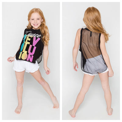 Sugar & Bruno - Dance Revolution Summer Breeze Tank - Child/Adult (D9274) - Black - Final Sale