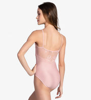 So Danca - Floral Lace Halter Top Camisole Leotard - Adult (RDE-2390) - Petal Pink